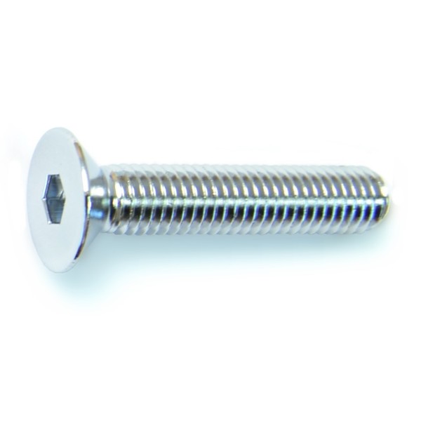 Midwest Fastener M8-1.25 Socket Head Cap Screw, Chrome Plated Steel, 40 mm Length, 10 PK 30094